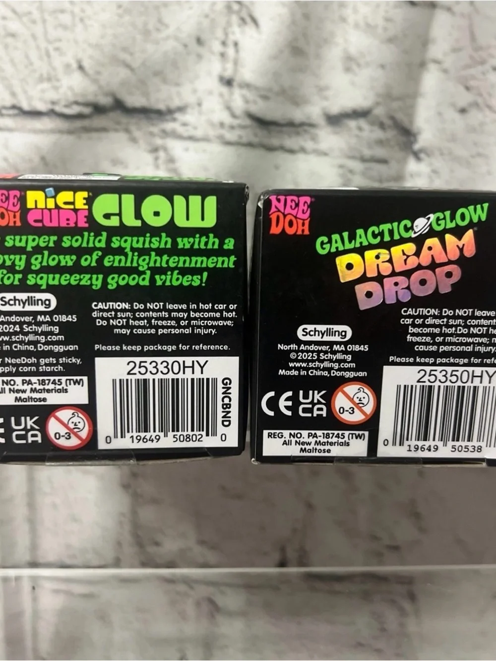 RARE FIND! Glow in the Dark NeeDoh Nice Cube Glow + Galatic Glow DreamDrop